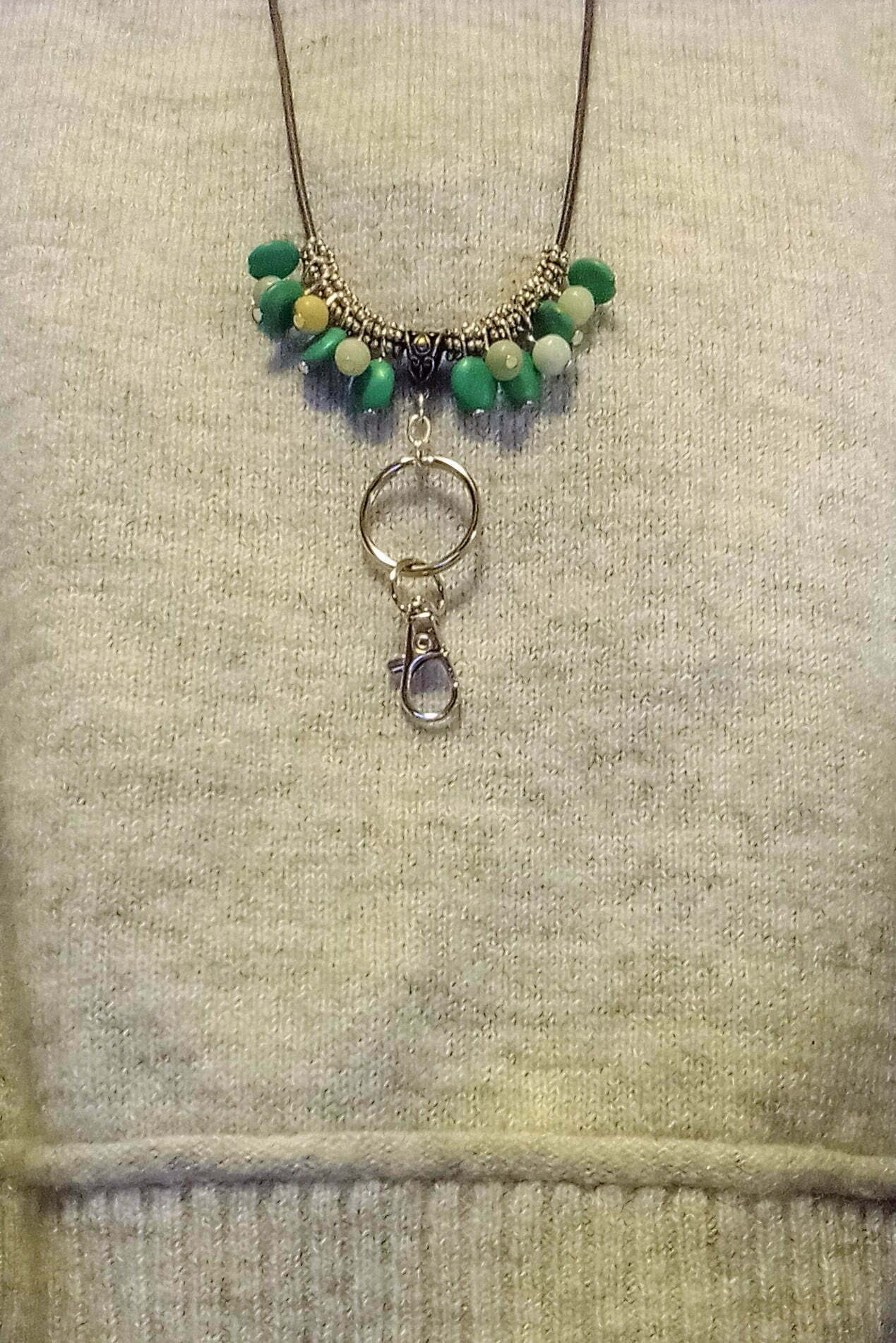 Green coins, silver spacers